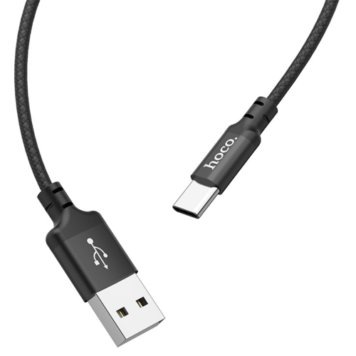 Кабель Hoco X14, Type-C-USB, 3A, Black, довжина 1м, BOX