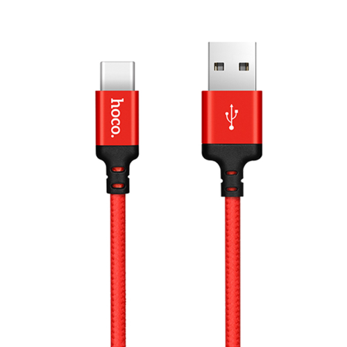 Кабель Hoco X14, Type-C-USB, 3A, Red, довжина 2м, BOX