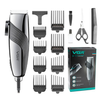 Тример VGR V-121, Professional, 8 насадок, ножиці + гребінець, від мережі 220В, Box