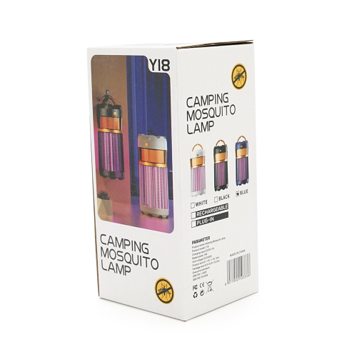Лампа-знищувач комарів та мух Y-18, охоплення 360&amp;deg;, акб 1600mAh, UV-лампа 365нм, синя, 183*81мм