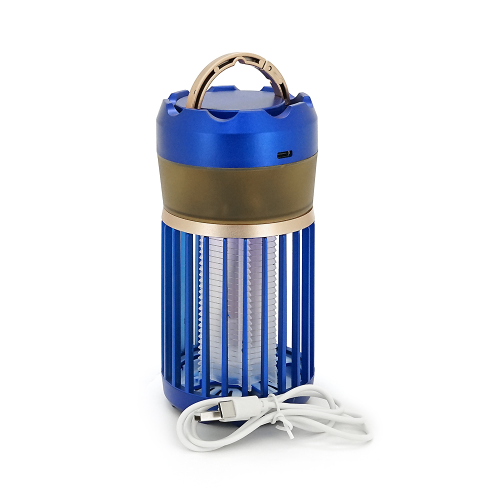 Лампа-знищувач комарів та мух Y-18, охоплення 360&amp;deg;, акб 1600mAh, UV-лампа 365нм, синя, 183*81мм