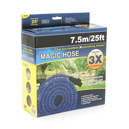 Шланг Садовий KY-75G, 2,5-7.5м / 25ft, + розпилювач, насадка на кран, Green, Box