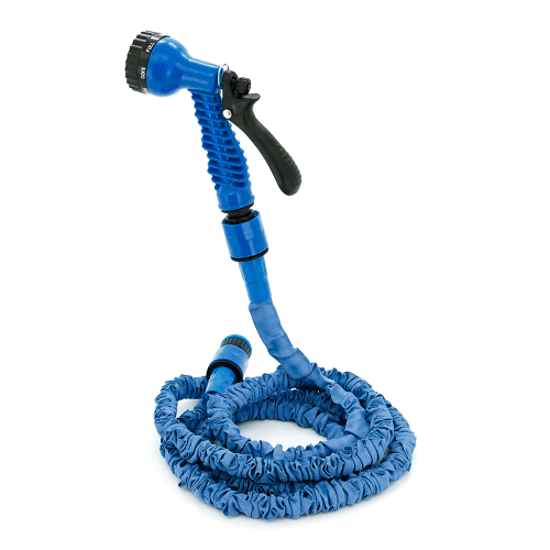 Шланг Садовий KY-75B, 2,5-7.5м / 25ft, + розпилювач, насадка на кран, Blue, Box