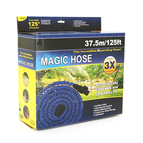 Шланг Садовий KY-375B, 10-37.5м / 125ft, + розпилювач, насадка на кран, Blue, Box