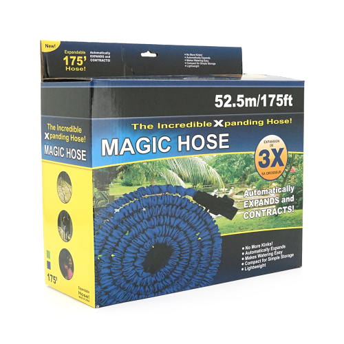 Шланг садовий KY-520G, 17.5-52.5м / 175ft, + розпилювач, насадка на кран, Green, Box