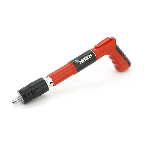 Пістолет будівельно-монтажний під цвяхи діаметром 7,3мм YT-40288 + 100 цвяхів монтажних піроксилінових діаметром 7,3мм, захисні окуляри, валіза, Red