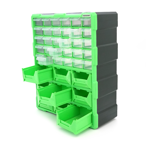 Скринька для зберігання деталей 39 осередків 46,8*38*16cм, осередки 2х-типів 15,3*5,4*3,6см та 15,5*10,2*7,1см