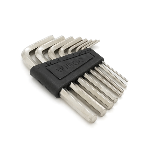 Набір шестигранних L-подібних ключів 8шт (1.5 / 2 / 2.5 / 3 / 4 / 5 / 5.5 / 6мм), 75г, черний