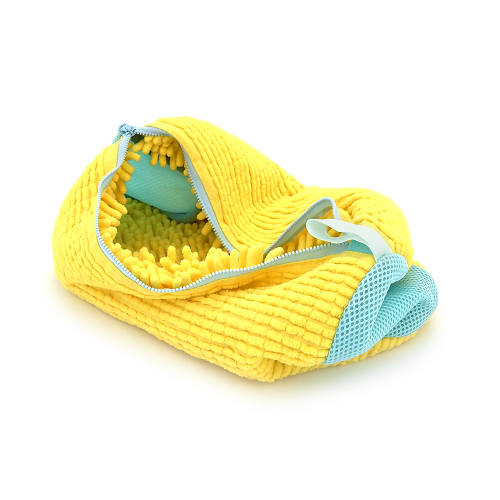 Чохол-сумка для прання взуття 19*36см, поліестр, жовтий