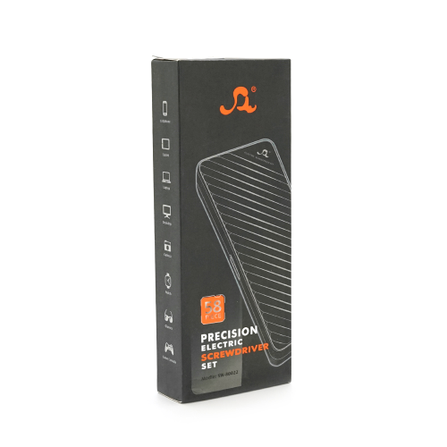 Набір SW-80022 Електро викрутка + біти 50 + лопатка + пінцет + подовжувач, довжина тримача 115 мм, біти S2 магнітна, алюміній, USB кабель, 460 грам, Case