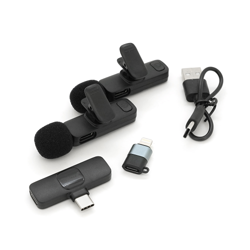 Петличний бездротовий мікрофон BOYA BY-MW3(2шт), роз&apos;єм Type-C, вбудований акумулятор 80 mAh, Black, Box
