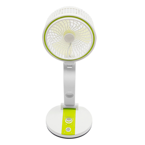 Портативний настільний вентилятор HB-2019, R*180мм, диммер, вбудований акумулятор 4V 1600mAh, USB кабель, Box