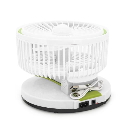 Портативний настільний вентилятор HB-2019, R*180мм, диммер, вбудований акумулятор 4V 1600mAh, USB кабель, Box