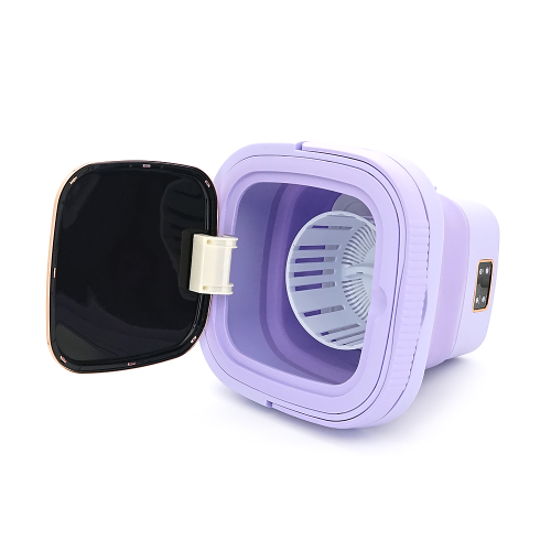 Пральна машина H576 MINI P, складана, 9л, 12В, 25Вт, 1.2кг, LED-індикатор, електронне управління, 29,5*29,5(14.5)мм, пластик, фіолетовий