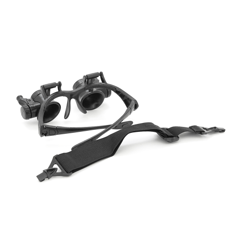 Лупа-окуляри бінокулярна NO.9892G8KX c Led підсвічуванням, 8 змінних лінз, 2,5х4х6х8х10х15х20х25, Вох