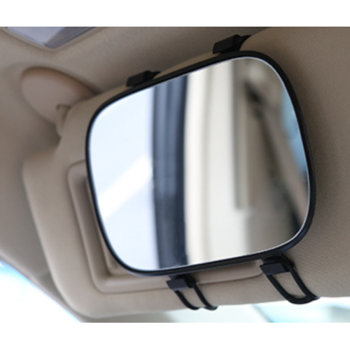 Автомобільне дзеркало для макіяжу на козирок, кріплення гумове до козирка, пластик-скло, 170x110mm, блістер