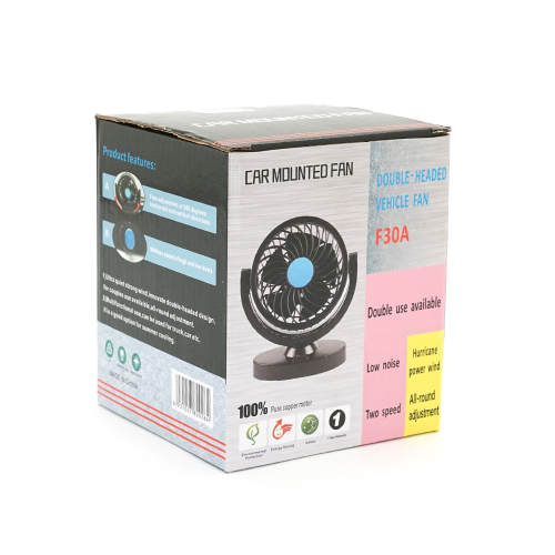 Вентилятор настільний F30 / 1, 2 режими, живлення від кабелю USB, Black, Box