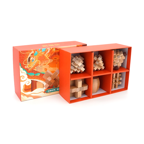 Набір 3D із 6-головоломок &amp;quot;Набір №4&amp;quot;. Метріал: дерево. Розміри елементів 5.7-10 см. 260х90х180 мм. Вага: 0.850 кг.