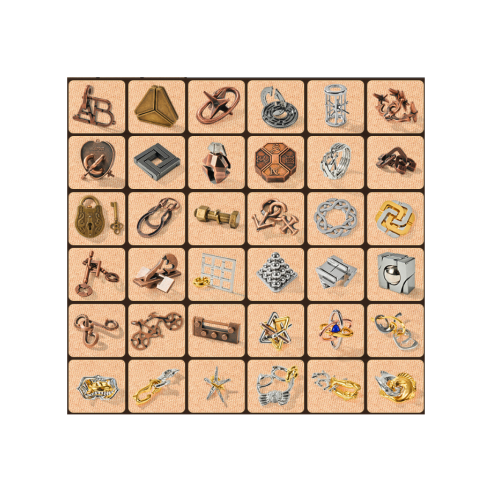 Металевий пазл із 36 предметів &amp;quot;Набір головоломок&amp;quot;