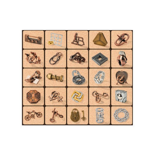 Металевий пазл із 25 предметів &amp;quot;Набір головоломок&amp;quot;