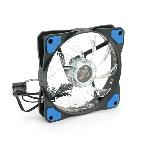 Кулер корпусний 12025 DC sleeve fan 3pin + 4pin - 120*120*25мм, 12V, 1100об / хв, Blue