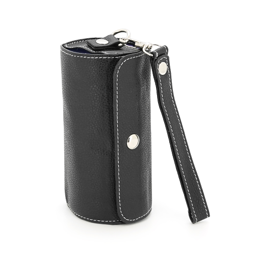 Таблетниця переносна на 7 / 14 знімних осередків (різних кольорів), круглі розділені день тижня / час доби, пластик / PV-шкіра, 19.3*7.4*3.6см