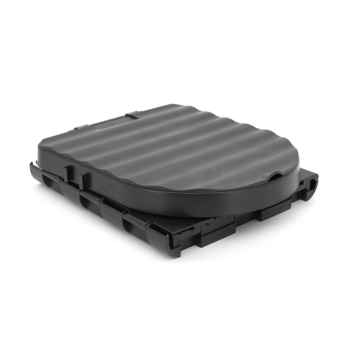 Дорожній складаний туалет, з кришкою, 12 внутрішній пакетів, 12 затверджувачів, тримач для паперу, сумка для зберігання, пластик, 33*30*28см, чорний