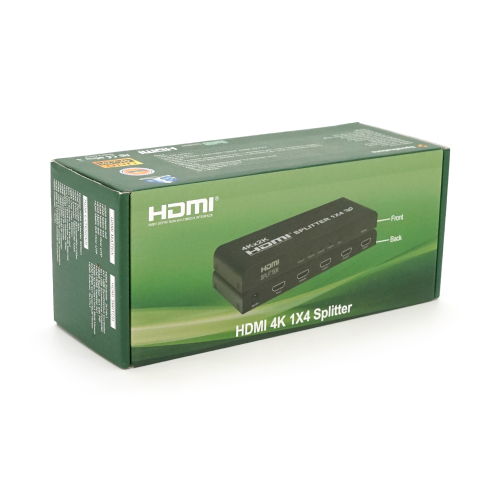 Активний HDMI сплітер 1=&amp;gt;4 порти, 4K, 2K, 3D, 1080Р, 1,4 версія, DC5V / 2A, Metal, Box