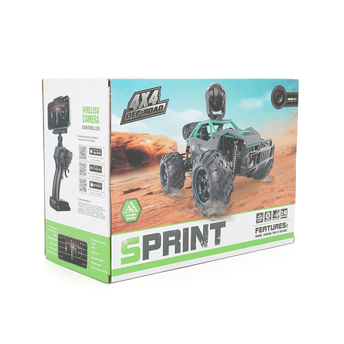 Дитяча машинка YT41594 на радіокеруванні+камера 720P, Black / Green, Box