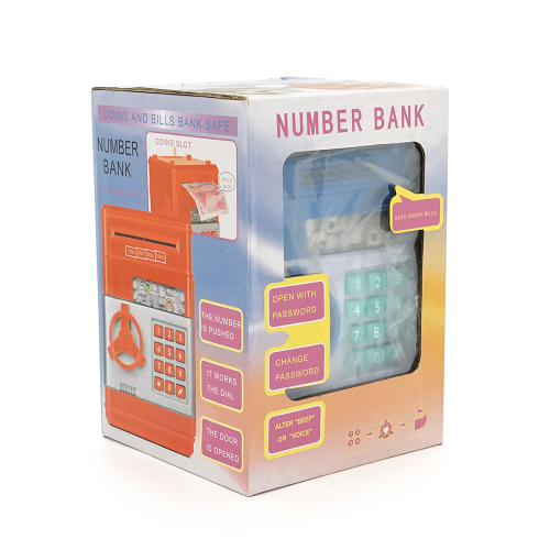 Скарбничка-сейф YT41597, кодовий замок, Blue, Box