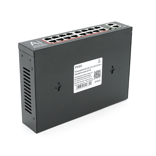 POE комутатор Merlion Mini 16 POE 10 / 100+2 RJ45 10 / 100 / 1000+ вбудований блок живлення 52V 3.85A