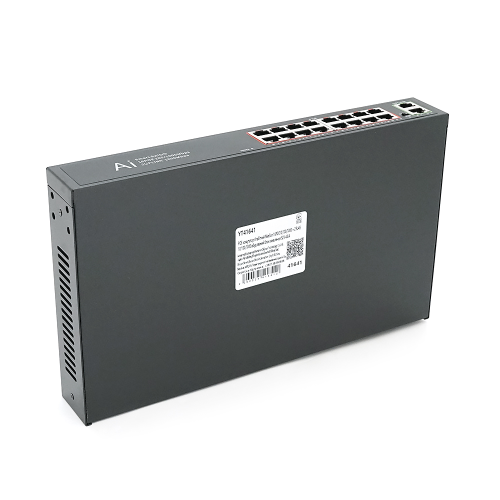 POE комутатор гігабітний Merlion 16 POE 10 / 100 / 1000 + 2 RJ45 10 / 100 / 1000 вбудований блок живлення 52V 4.8A