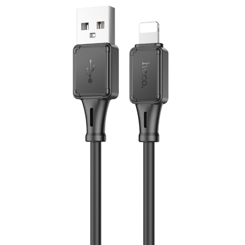 Кабель Hoco X101 Silicone, Lightning-USB, 2.4А, довжина 1м, Black, BOX