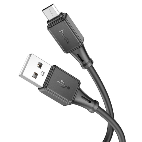 Кабель Hoco X101 Silicone, Micro-C-USB, 2,4А, довжина 1м, Black, BOX