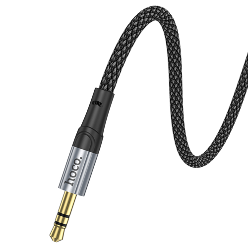 Кабель HOCO UPA26 DC3.5 тато-тато 1.0м, круглий в обплетенні, Black, Box