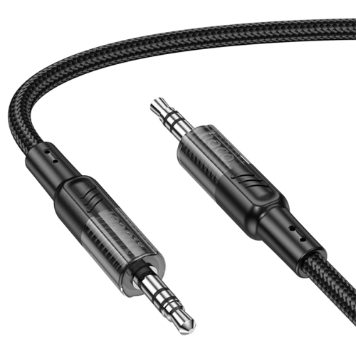 Кабель HOCO UPA27 DC3.5 тато-тато 1.2м, круглий в обплетенні, Black, Box