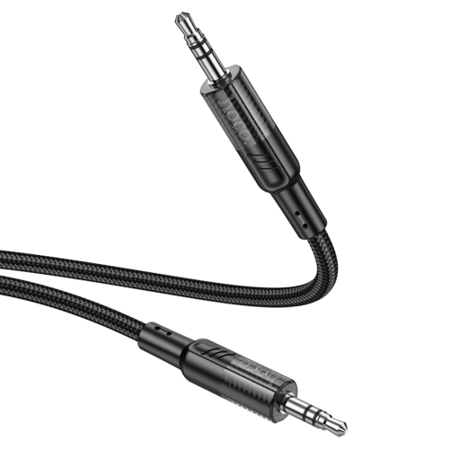 Кабель HOCO UPA27 DC3.5 тато-тато 1.2м, круглий в обплетенні, Black, Box