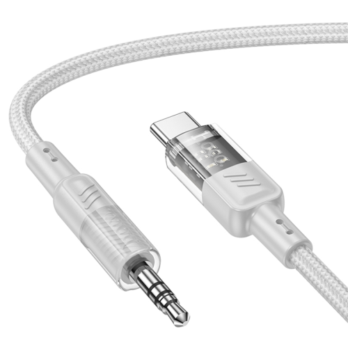 Кабель HOCO UPA27 DC3.5 (тато) =&amp;gt; Type-C (тато), круглий в обплетенні, 1.2м, Gray, Box