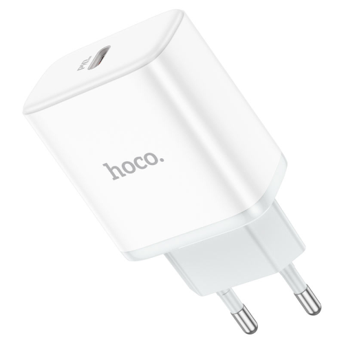 СЗУ 110-240V HOCO C104A, USB-C, PD20W, White, Box
