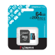 Карта пам'яті Kingston Canvas GO! Plus microSDHC Class 10 UHS-I U3(R200MB / s), 64GB