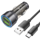 Набір АЗУ 12-24V HOCO NZ12+ кабель Type-C, 2xUSB, 36W, кабель 1м, Black, Box