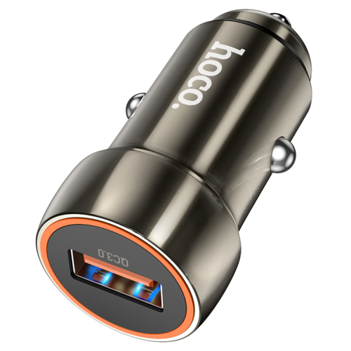 Набір АЗУ 12-24V HOCO Z46 + кабель Type-C, 1xUSB, 18W, кабель 1м, Black, Box