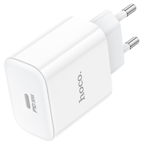 СЗУ 110-240V HOCO C76APro, USB-C, PD30W, PPS, QC3.0, White, Box