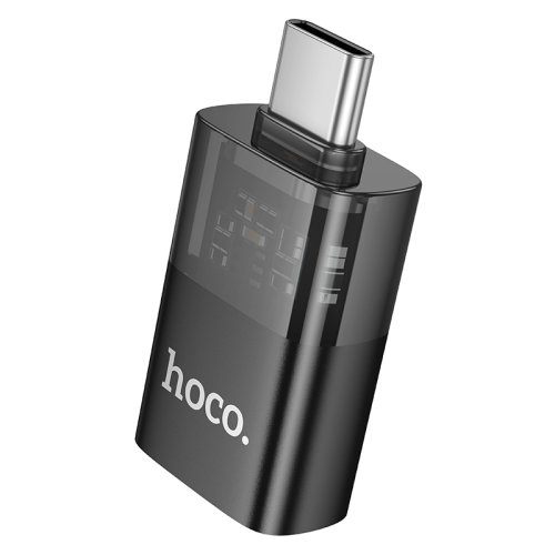Перехідник HOCO UA36B USB3.0(F) =&amp;gt; Type-C(M), Black, Box
