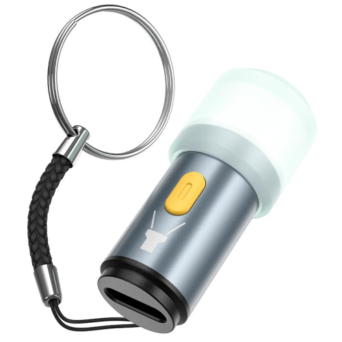 Ліхтарик-брелок HOCO UA38 від Type-C, Gray, Box