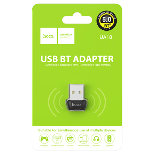 Контролер USB BlueTooth HOCO UA18 V5.0, Blister