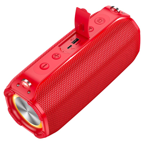 Портативна колонка HOCO HC23 IPX4, BT 5.0, 2x5W, RGB підсвічування, Red, Box