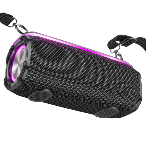 Портативна колонка HOCO HC23 IPX4, BT 5.0, 2x5W, RGB підсвічування, Gray, Box