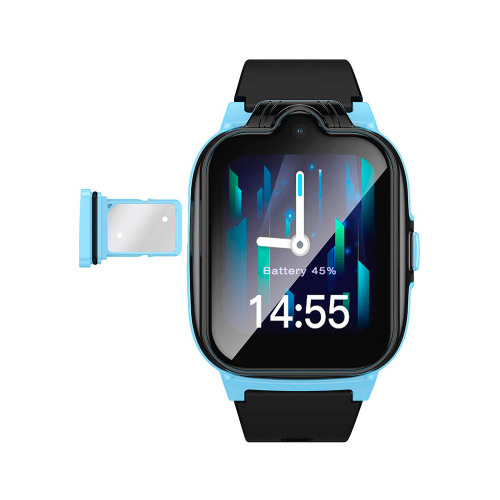 Дитячий смарт годинник Hoco Y104, 4G, GPS, Wi-Fi, HD камера, 1.69&amp;quot; HD-дисплей, дзвінки, відеодзвінки, голосові повідомлення, Blue, Box