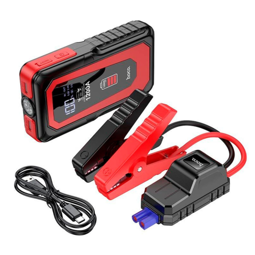 Пусковий прилад для акумулятора автомобіля JUMP STARTER HOCO QS3, Power Bank 10000mAh, Box